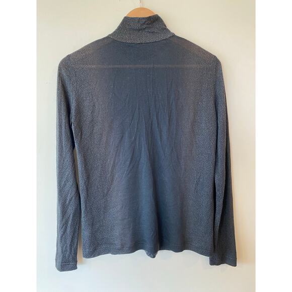 Akris Women's Turtleneck US 10 Cashmere Silk Gray Long Sleeve Luxe Knit Top - Picture 2 of 10